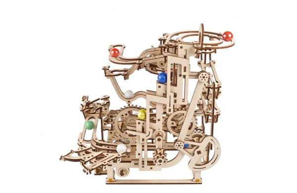 Ugears 3D Wooden Puzzle Marble Run Tiered Hoist 8
