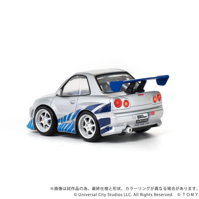 Fast & Furious Q-Village Vehicle with mini-figure Nissan Skyline GT-R (R34) 9 cm 8