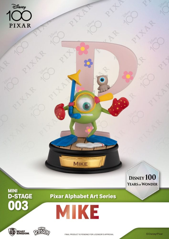 Disney Mini Diorama Stage Statues 10 cm 100 Years of Wonder Pixar Alphabet Art Assortment (6) 1