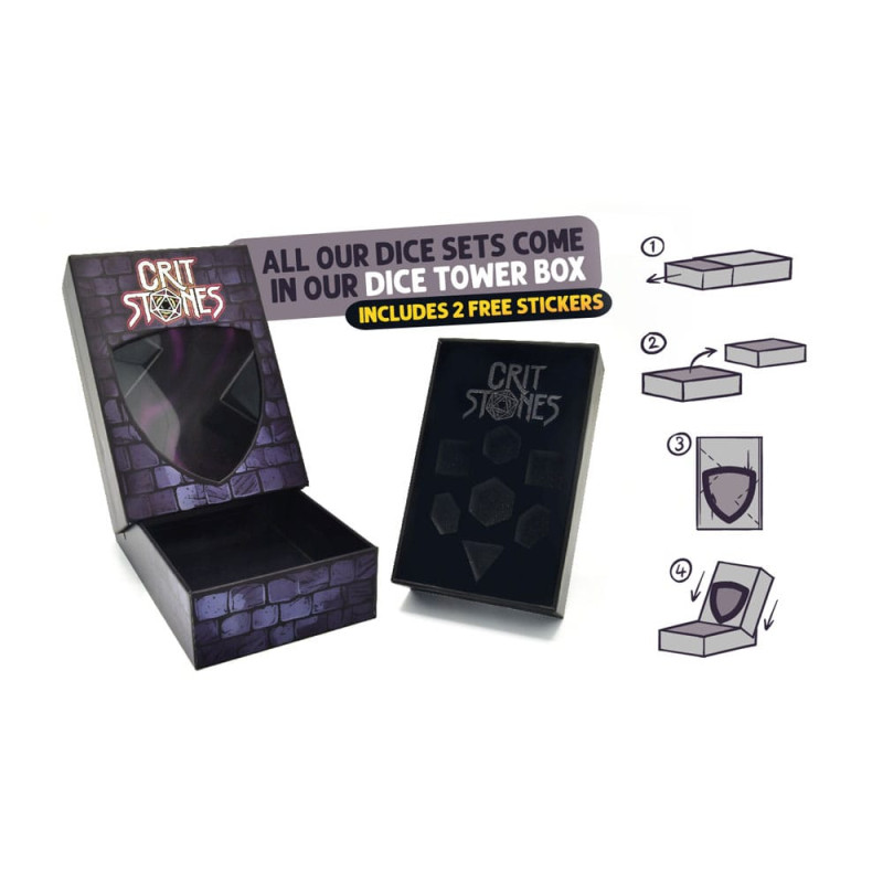 CritStones Metal Dice Set Sundered Spells (7) 2