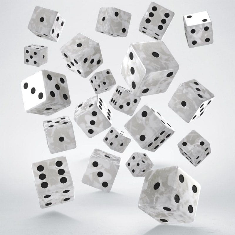 Q Workshop Dice Set Full Pack D6 Pearl (20) 1