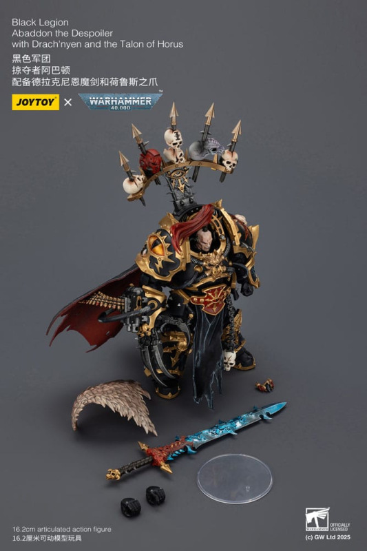Warhammer 40,000 Action Figure Black Legion Abaddon the Despoiler with Drach'nyen and the Talo 16 c 11