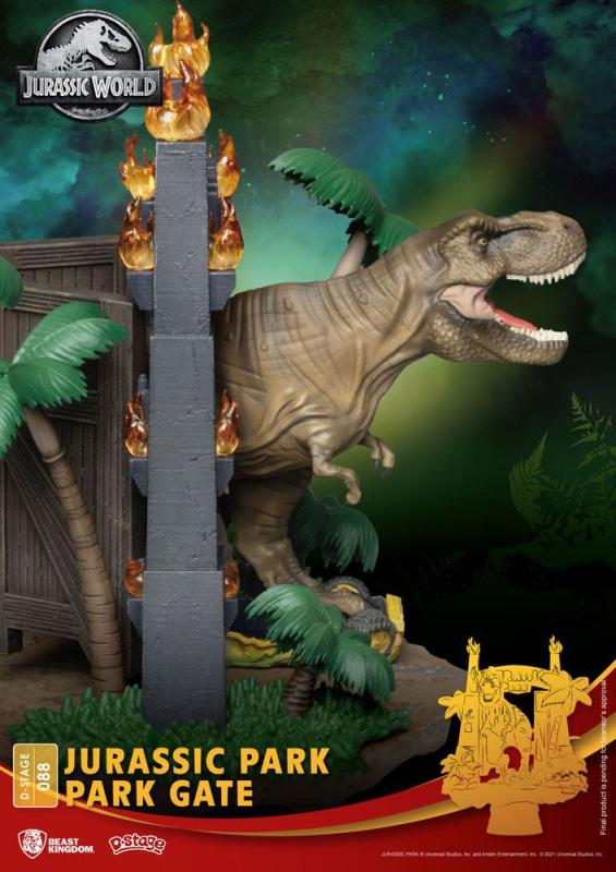 Jurassic Park D-Stage PVC Diorama Park Gate 15 cm reproduction 6