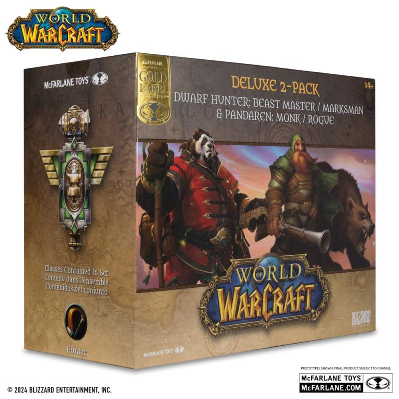 World of Warcraft PVC Statue 2-Pack 1/12 Dwarf Hunter: Beast Master & Pandaren: Monk (Gold Label) 15