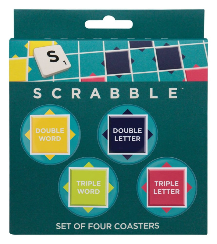 Scrabble Coaster 4-Pack Printed Metal 5