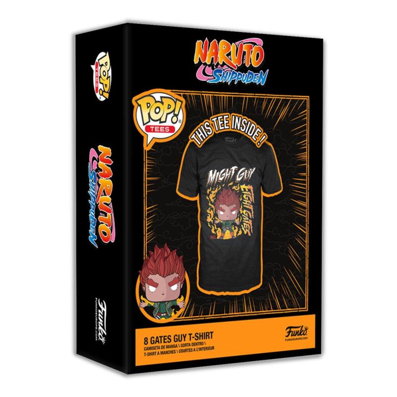 Naruto Boxed Tee T-Shirt 8 Gates Guy