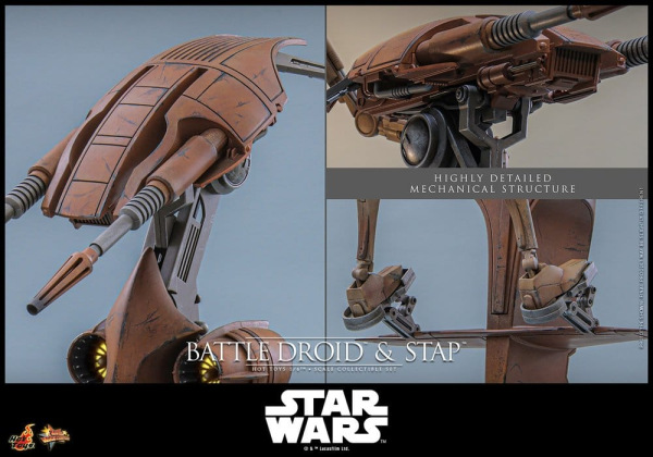 Star Wars: The Phantom Menace Movie Masterpiece Action Figure Set 1/6 Battle Droid & STAP 32 cm 12