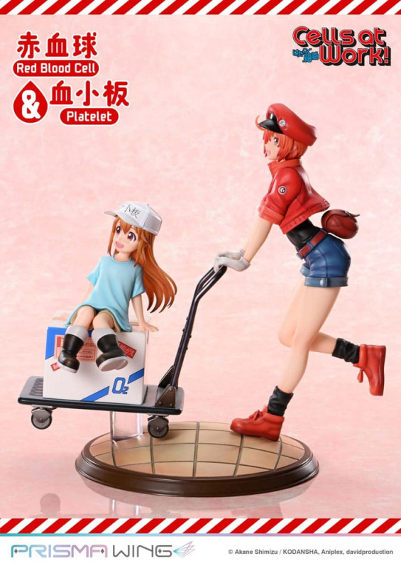 Cells at Work Prisma Wing PVC Statue Red Blood Cell & Platelet 26 cm 4