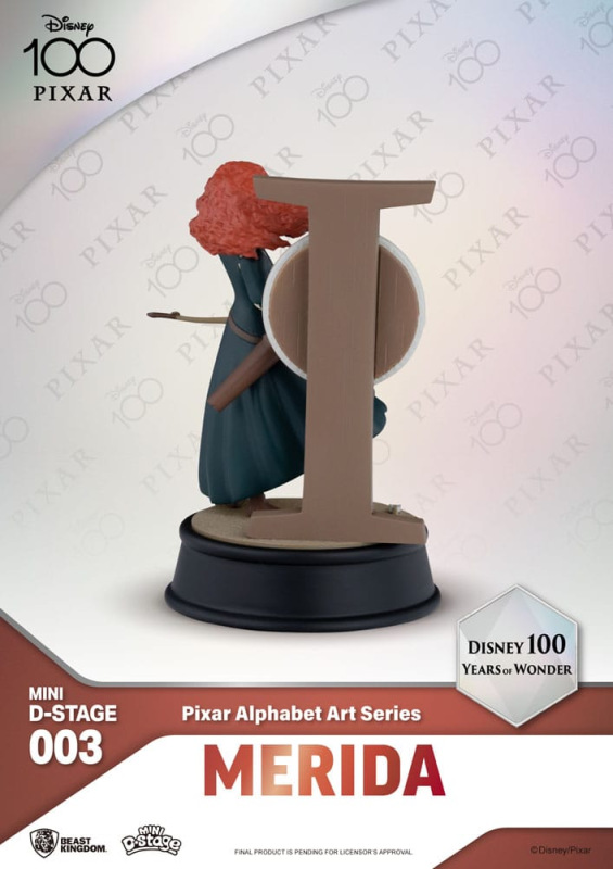 Disney Mini Diorama Stage Statues 10 cm 100 Years of Wonder Pixar Alphabet Art Assortment (6) 10