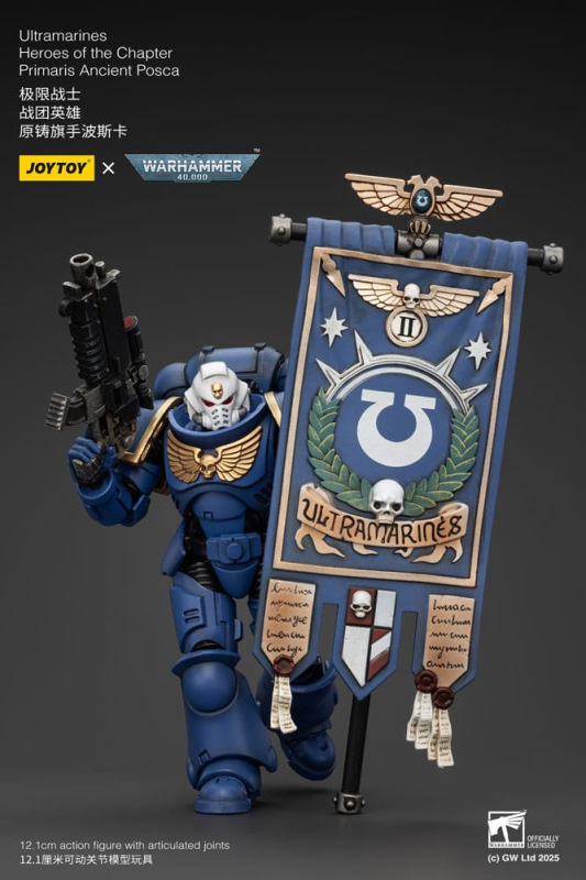 Warhammer 40k Action Figure 1/18 Ultramarines Heroes of the Chapter Primaris Ancient Posca 20 cm 4