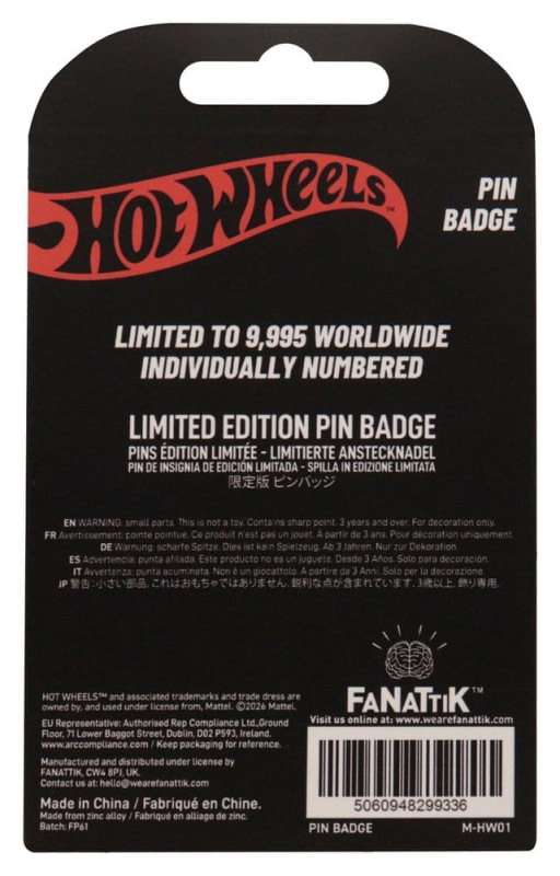Hot Wheels Pin Badge Race Team Limited Edition 1