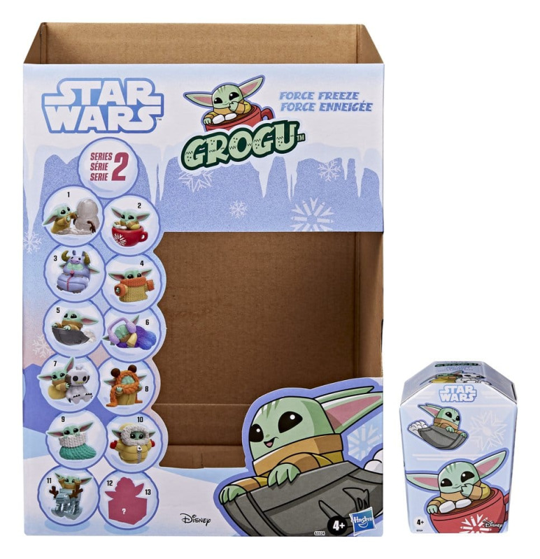 Star Wars Mini Figures 4 cm Grogu Force Freeze Series 2 Blind Box Display (24) 2