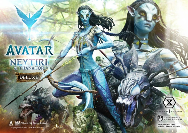 Avatar (Film) Real Elite Masterline Series Statue 1/4 Neytiri & Thanator Deluxe Bonus Version 75 cm 1