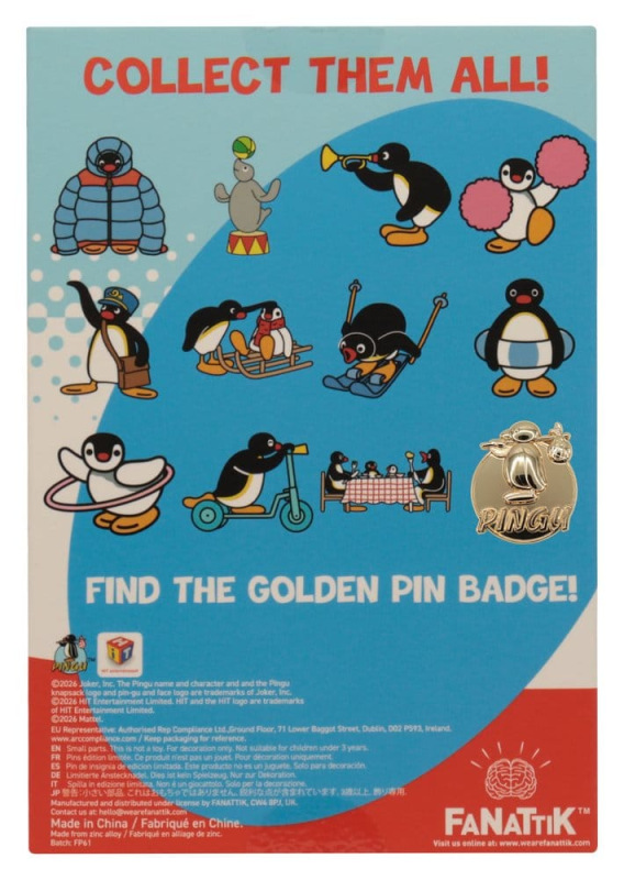 Pingu Mystery Pin Badges Blind Box Display (12) 9