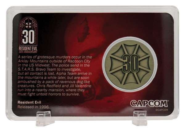 Resident Evil Collectable Coin 30th Anniversary Antique Brass 6