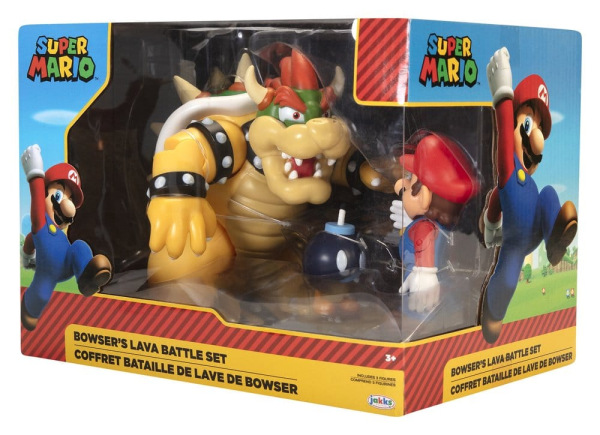 World of Nintendo Action Figure 3-Pack Mario vs. Bowser Lava Battle 3
