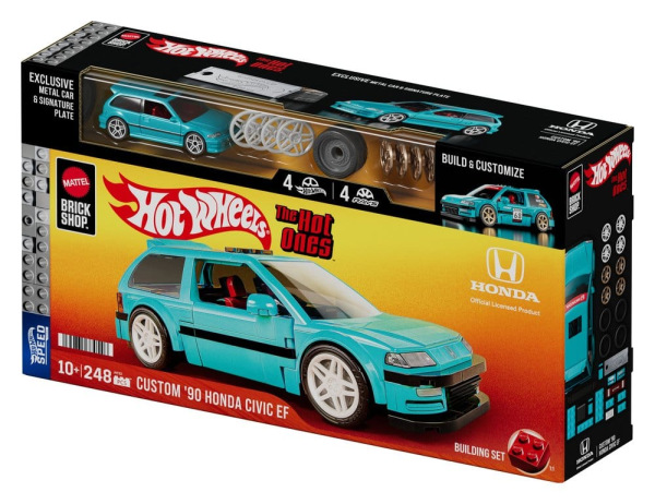 Hot Wheels Speed Series Mattel Brick Shop Building Set 1/32 Custom ’90 Honda Civic EF 4
