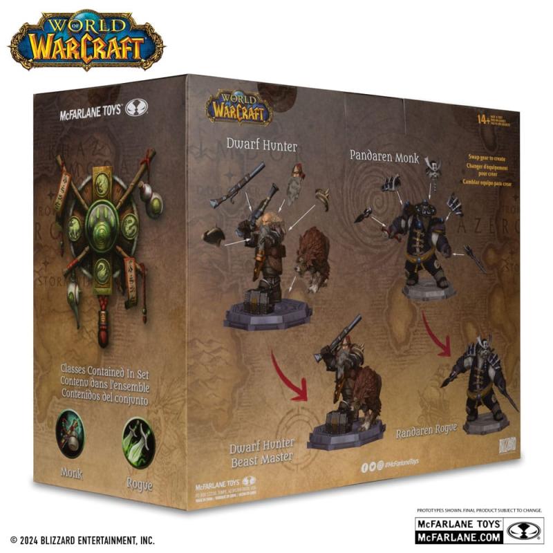 World of Warcraft PVC Statue 2-Pack 1/12 Dwarf Hunter: Beast Master & Pandaren: Monk (Gold Label) 15