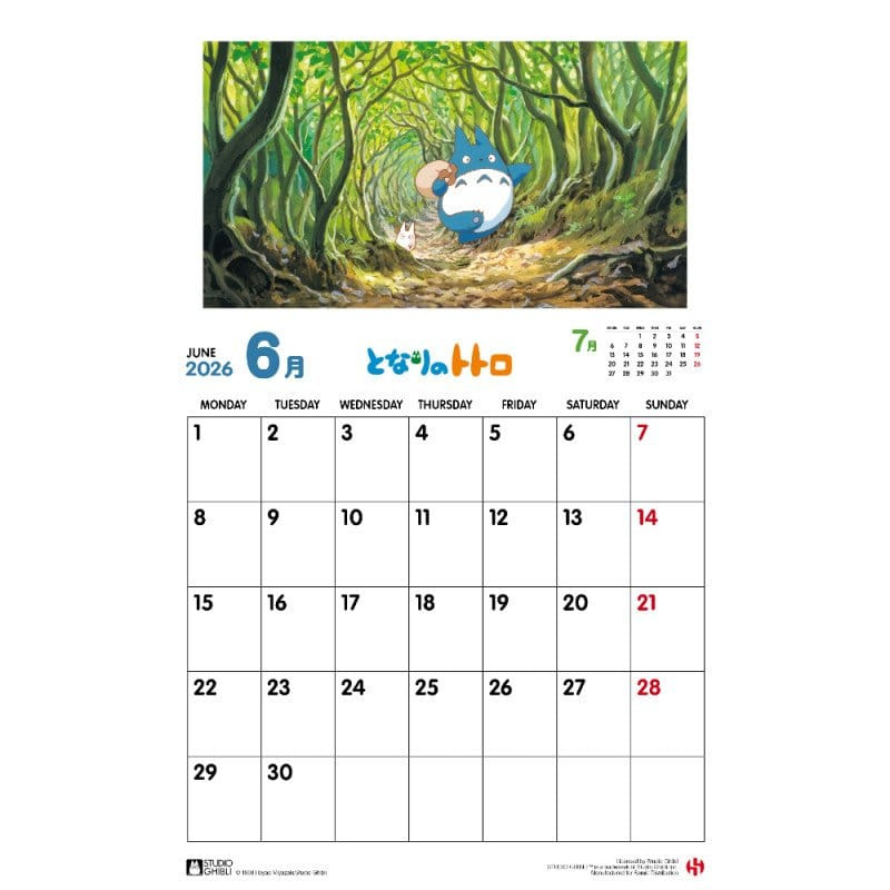 My Neighbor Totoro Calendar 2026 *English Version* 4