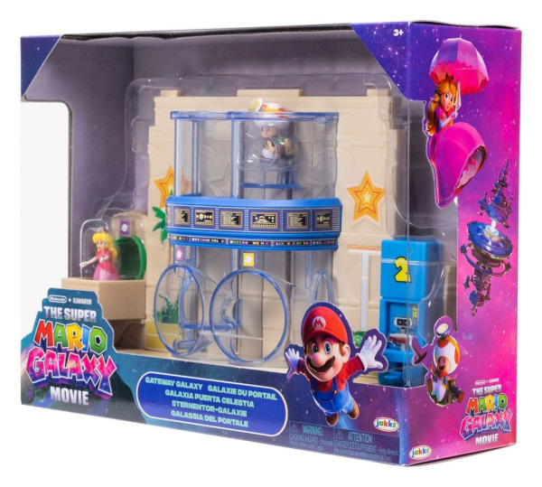 The Super Mario Galaxy Movie Diorama with 2 Mini Figures Gateway Galaxy 2