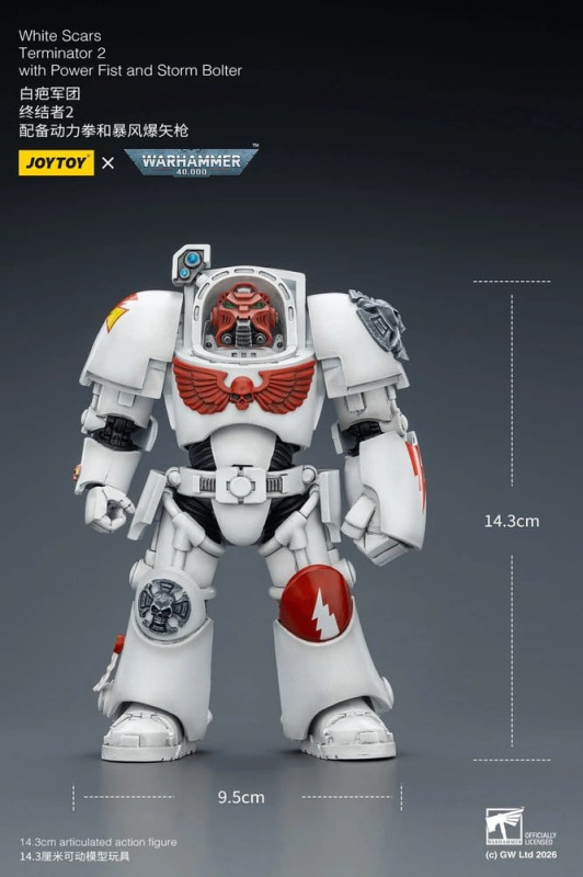 Warhammer 40,000 Action Figure White Scars Terminator 2 with Power Fist and Storm Bolter 14 cm 4