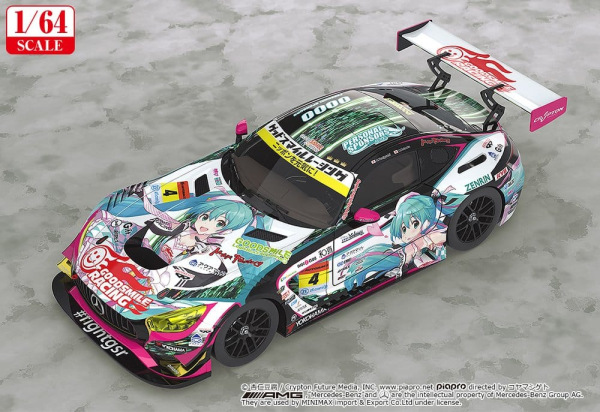 Hatsune Miku GT Project Vehicle 1/64 Good Smile Hatsune Miku AMG 2019 SUPER GT Ver. 7 cm 1