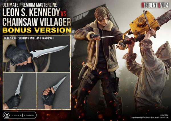 Resident Evil 4 Ultimate Premium Masterline Series Statue 1/4 Leon S. Kennedy vs. Chainsaw Villager 1