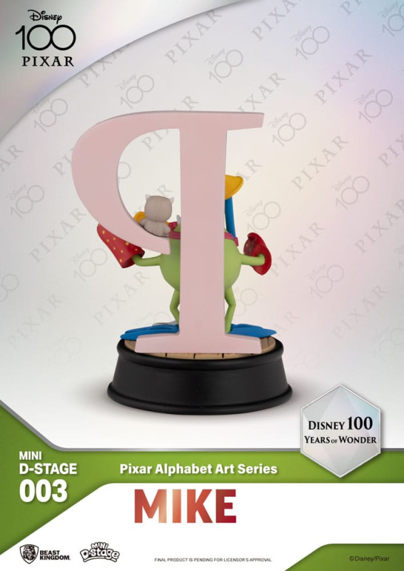 Disney Mini Diorama Stage Statues 10 cm 100 Years of Wonder Pixar Alphabet Art Assortment (6) 4