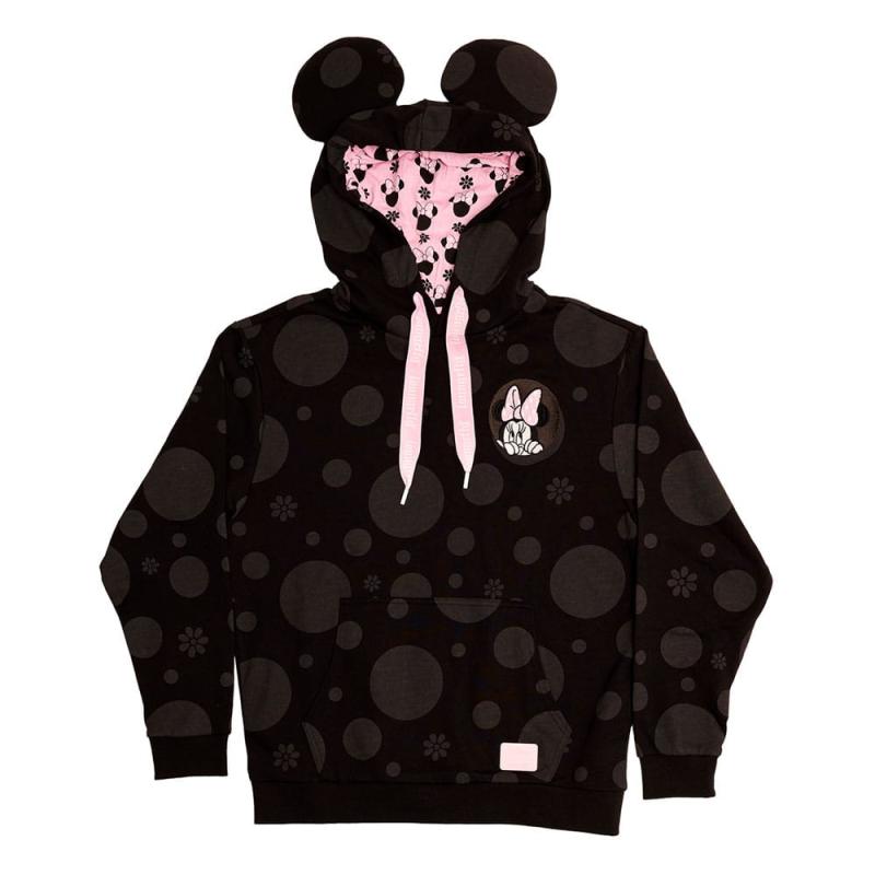 Disney by Loungefly Hoodie Sweater Unisex Minnie Rocks the Dots Florals Size L