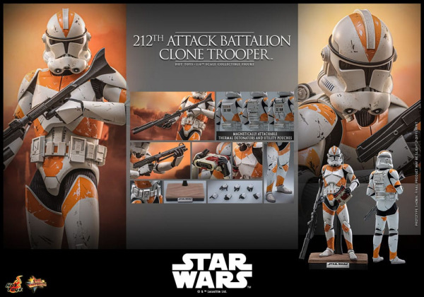 Star Wars: The Clone Wars Action Figure 1/6 212th Attack Battalion Clone Trooper Deluxe Version 30 c 13