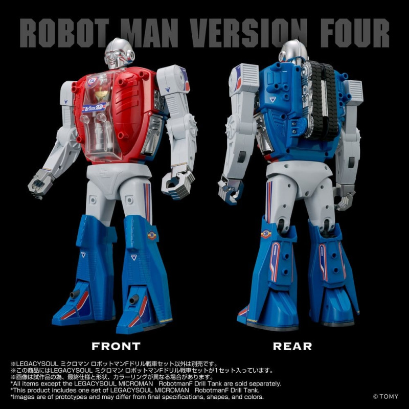 Microman Legacysoul Action Figure Robotman F Drill Tank 4