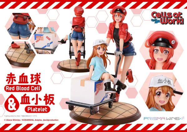 Cells at Work Prisma Wing PVC Statue Red Blood Cell & Platelet 26 cm 2