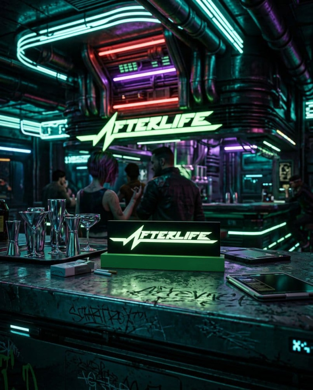Cyberpunk 2077 Logo Light Afterlife 8 cm 1