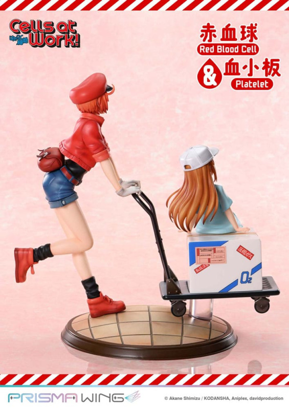 Cells at Work Prisma Wing PVC Statue Red Blood Cell & Platelet 26 cm 6