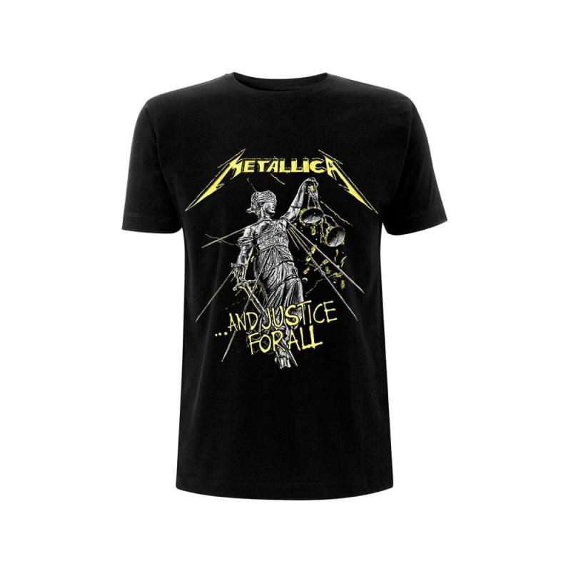 Metallica T-Shirt And Justice For All Tracks Black Size M