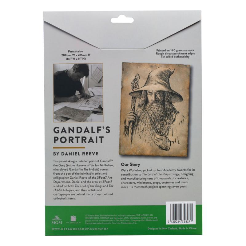 The Hobbit Art Print Portrait of Gandalf the Grey 21 x 28 cm