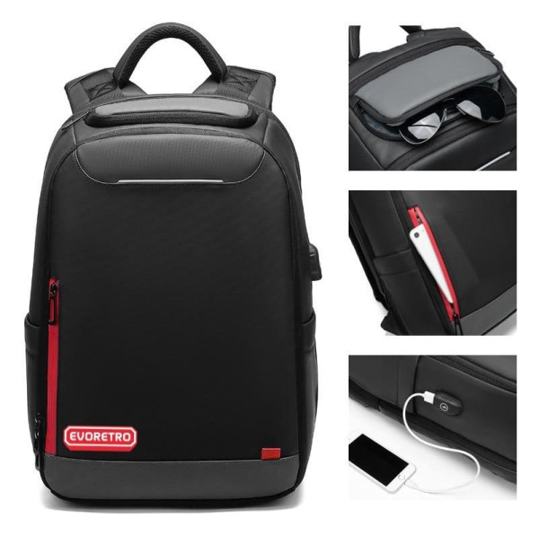 Evoretro HybridPro Travel Backpack Black 1