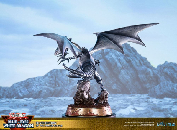 Yu-Gi-Oh! PVC Statue Blue-Eyes White Dragon Silver Edition 35 cm 5