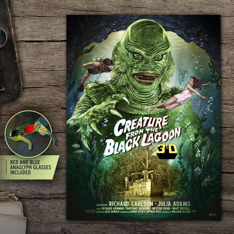 The Creature from the Black Lagoon Art Print Creature from the Black Lagoon (3D Variant) by Ruiz Bur 1