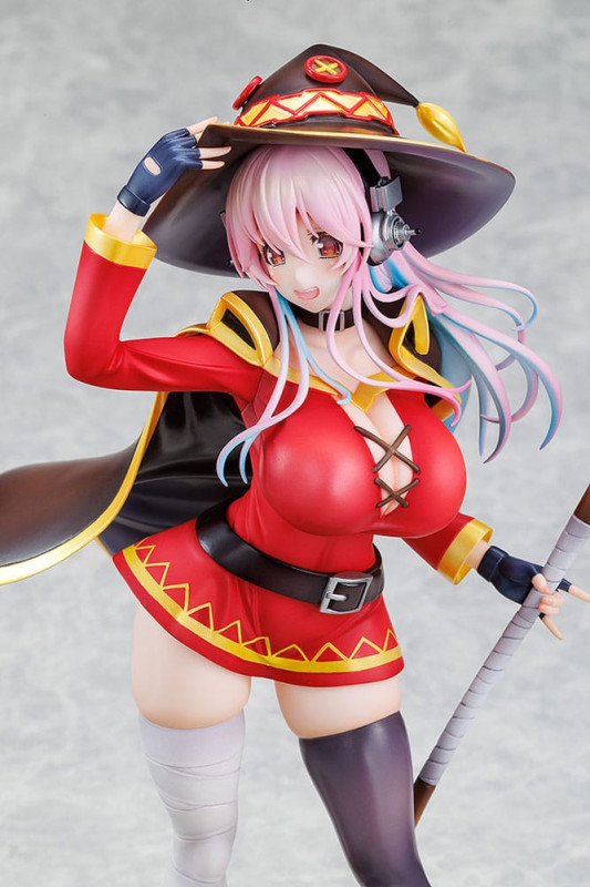 Super Sonico x Konosuba PVC Statue 1/7 Super Sonico Megumin collaboration Ver. 25 cm 8
