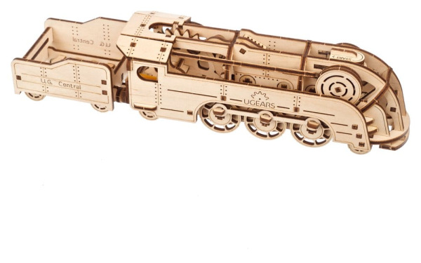 Ugears 3D Wooden Puzzle Mini Locomotive 9