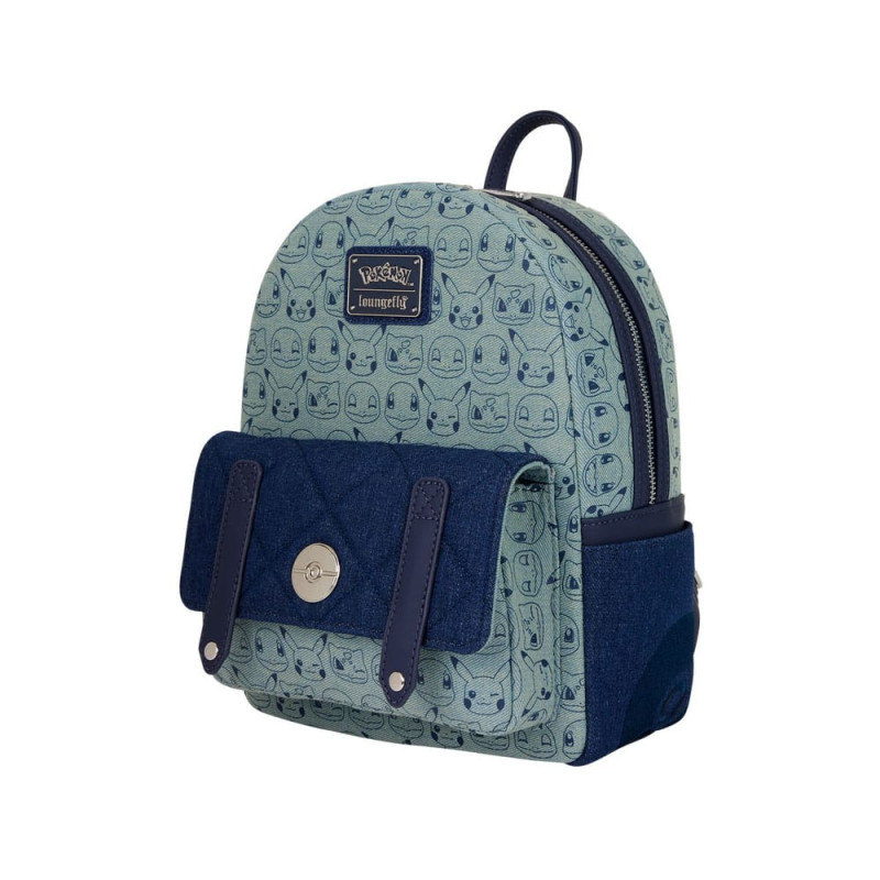 Pokemon by Loungefly Mini Backpack Faux Denim 1