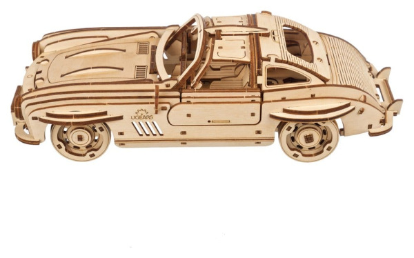 Ugears 3D Wooden Puzzle Winged Sports Coupe 5