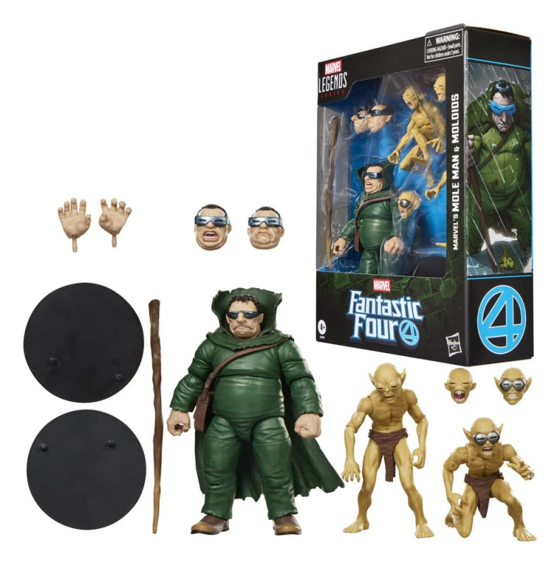 Fantastic Four Marvel Legends Action Figure 3-Pack Marvel's Mole Man & Moloids 15 cm 2