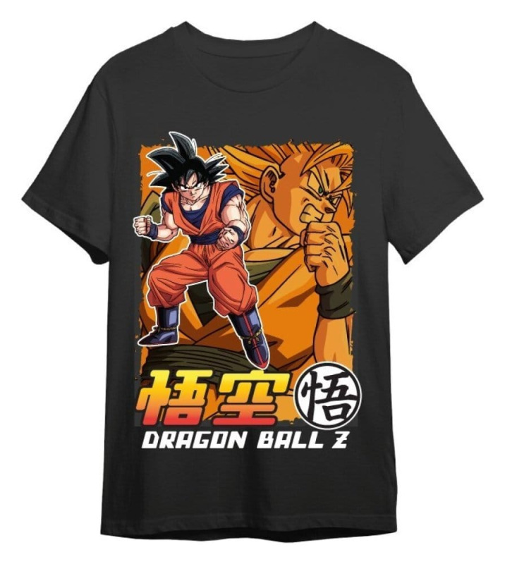 Dragon Ball Z T-Shirt Goku & Super Saiyan Black Size L 1