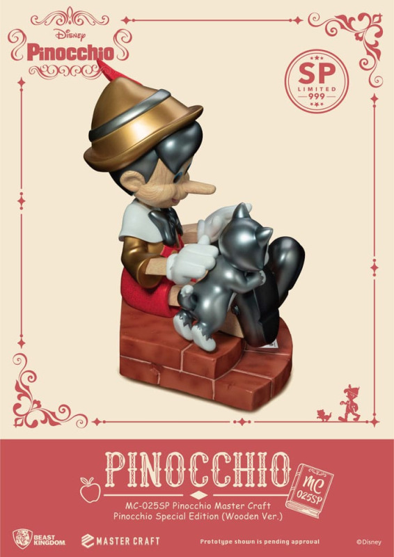 Disney Master Craft Statue Pinocchio Wooden Ver. Special Edition 27 cm 2