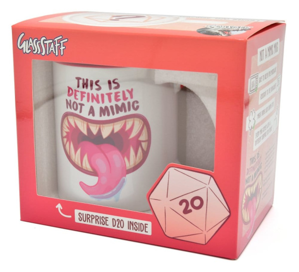 Glassstaff Gift Set Mug & Dice D20 Not a Mimic 2