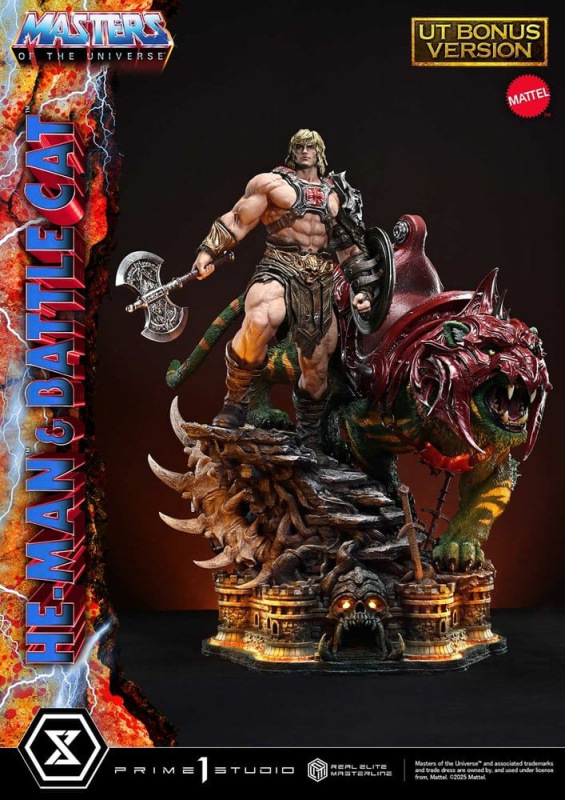 Masters of the Universe Real Elite Masterline Series Statue 1/4 He-Man & Battle Cat Ultimate Bonus V 9