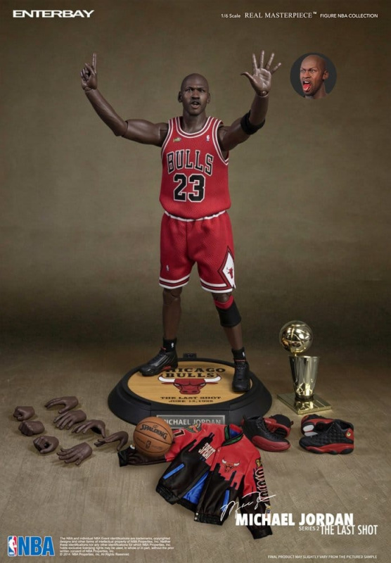 NBA Collection Real Masterpiece Actionfigur 1/6 Michael Jordan Series 2 (Road Jersey Edition) 33 cm 5