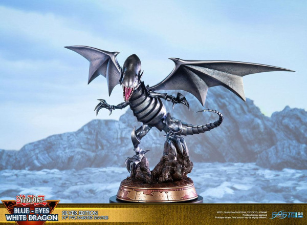 Yu-Gi-Oh! PVC Statue Blue-Eyes White Dragon Silver Edition 35 cm 8